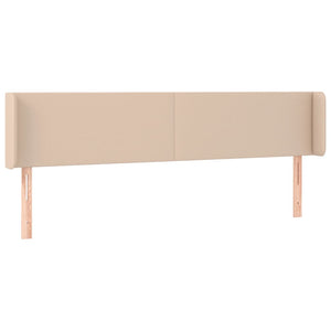 Kopfteil mit Ohren Cappuccino-Braun 163x16x78/88 cm Kunstleder