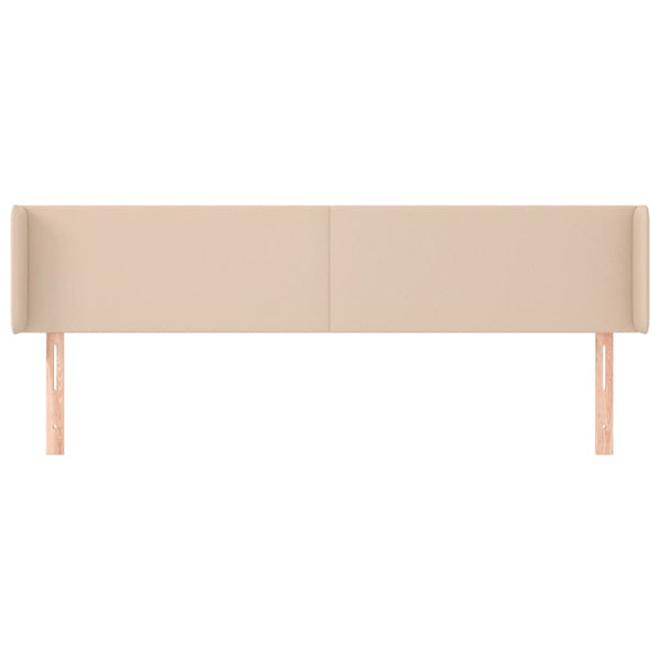 Kopfteil mit Ohren Cappuccino-Braun 163x16x78/88 cm Kunstleder