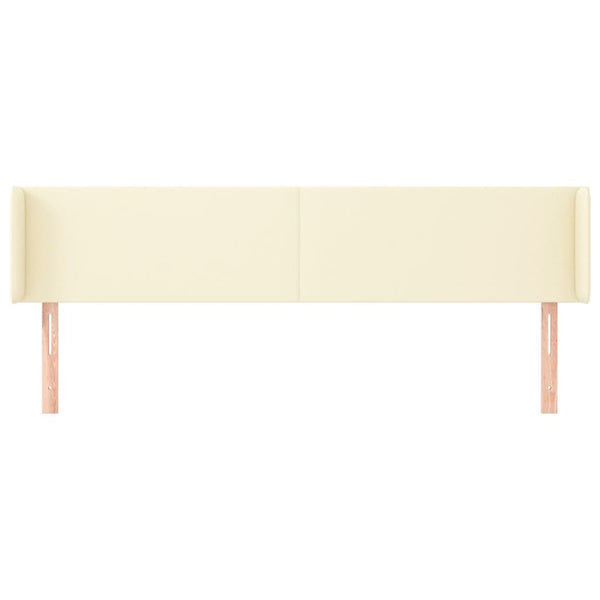 Kopfteil mit Ohren Creme 203x16x78/88 cm Kunstleder