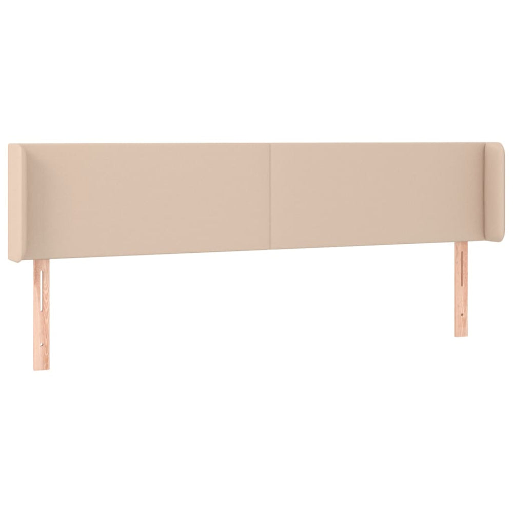 vidaXL Tête de lit avec oreilles Marron Cappuccino 203x16x78/88 cm Similicuir