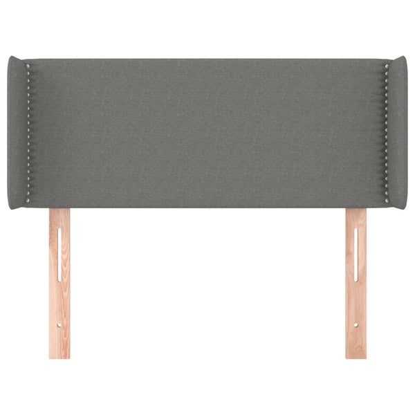Kopfteil mit Ohren Dunkelgrau 83x16x78/88 cm Stoff
