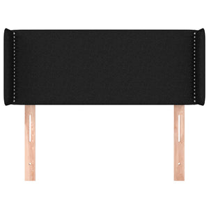 Kopfteil mit Ohren Schwarz 83x16x78/88 cm Stoff