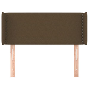 Kopfteil mit Ohren Dunkelbraun 83x16x78/88 cm Stoff