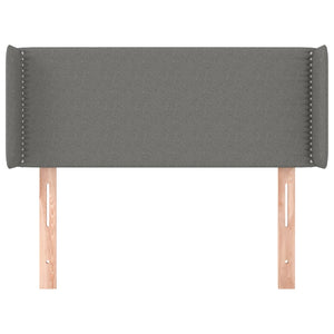 Kopfteil mit Ohren Dunkelgrau 93x16x78/88 cm Stoff