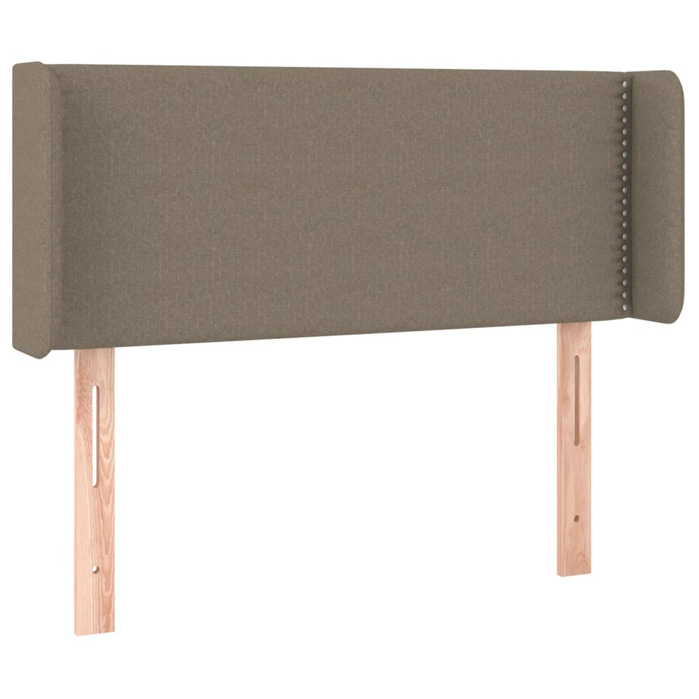 vidaXL Tête de lit à oreilles Taupe 93x16x78/88 cm Tissu