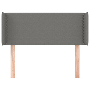 Kopfteil mit Ohren Dunkelgrau 103x16x78/88 cm Stoff