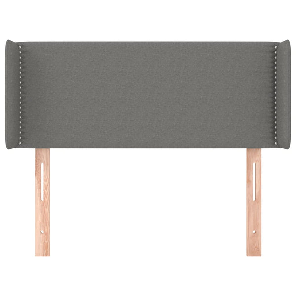 Kopfteil mit Ohren Dunkelgrau 103x16x78/88 cm Stoff