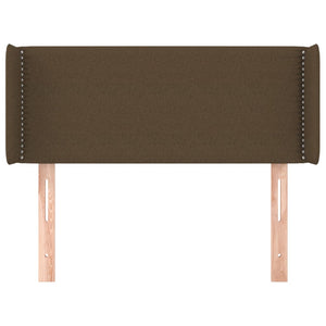 Kopfteil mit Ohren Dunkelbraun 103x16x78/88 cm Stoff