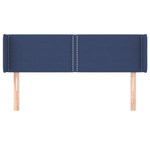 Kopfteil mit Ohren Blau 147x16x78/88 cm Stoff