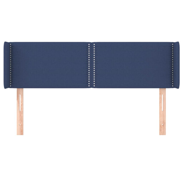 Kopfteil mit Ohren Blau 147x16x78/88 cm Stoff