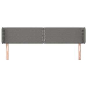 Kopfteil mit Ohren Dunkelgrau 163x16x78/88 cm Stoff