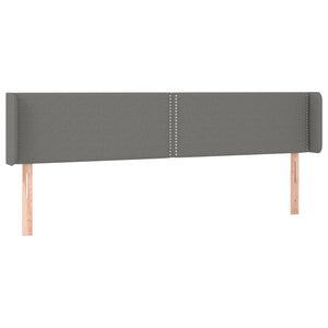 Kopfteil mit Ohren Dunkelgrau 183x16x78/88 cm Stoff