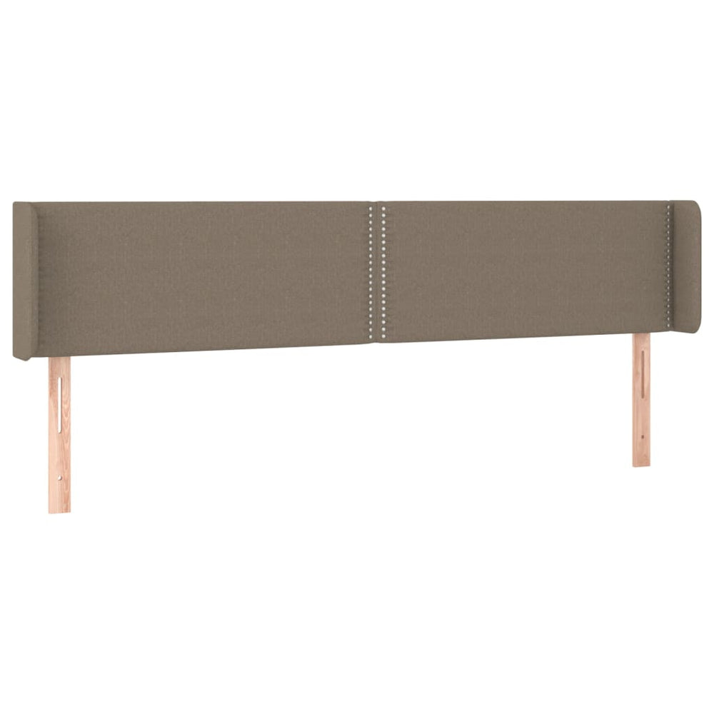 vidaXL Tête de lit avec oreilles taupe 183x16x78/88 cm tissu