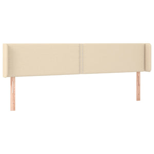 Kopfteil mit Ohren Creme 183x16x78/88 cm Stoff