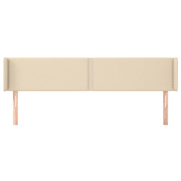 Kopfteil mit Ohren Creme 183x16x78/88 cm Stoff