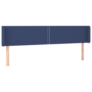 Kopfteil mit Ohren Blau 183x16x78/88 cm Stoff