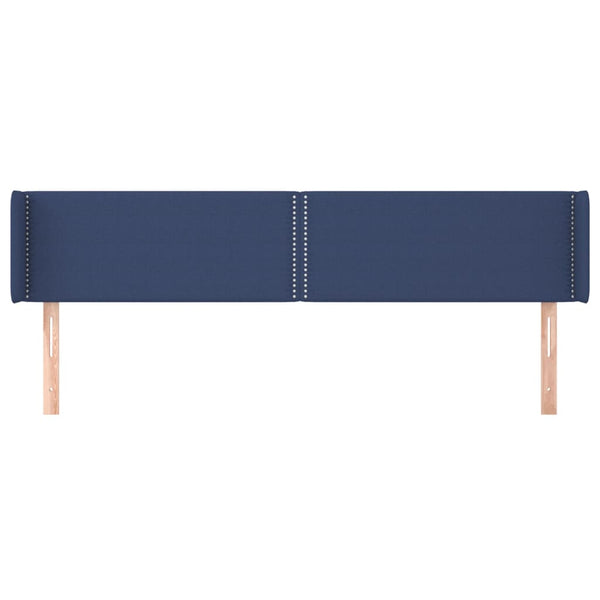 Kopfteil mit Ohren Blau 183x16x78/88 cm Stoff