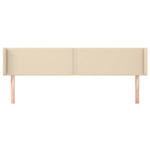 Kopfteil mit Ohren Creme 203x16x78/88 cm Stoff