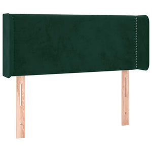 Kopfteil mit Ohren Dunkelgrün 83x16x78/88 cm Samt
