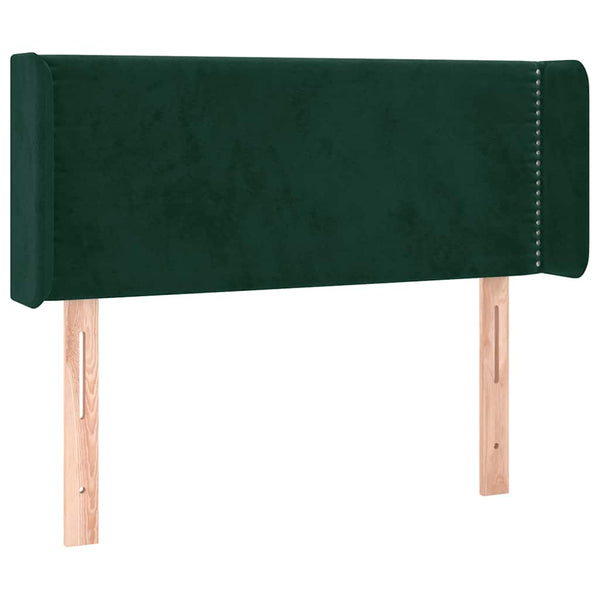 Kopfteil mit Ohren Dunkelgrün 83x16x78/88 cm Samt