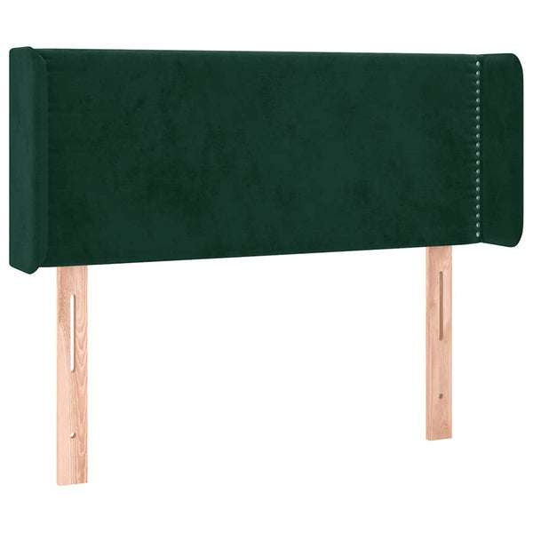 Kopfteil mit Ohren Dunkelgrün 103x16x78/88 cm Samt