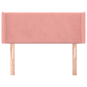 Kopfteil mit Ohren Rosa 103x16x78/88 cm Samt