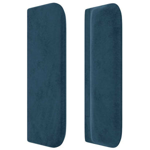 Kopfteil mit Ohren Dunkelblau 183x16x78/88 cm Samt