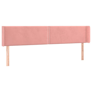 Kopfteil mit Ohren Rosa 183x16x78/88 cm Samt