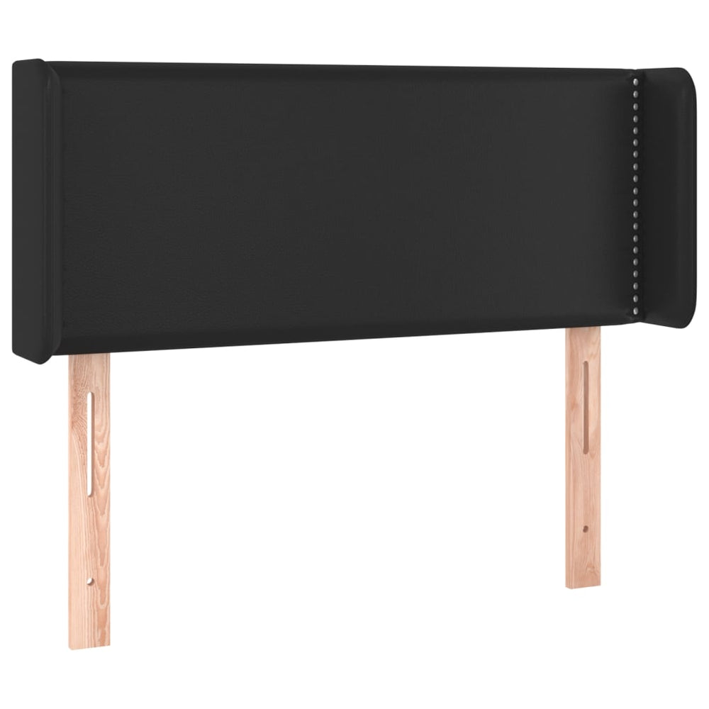 vidaXL Tête de lit à oreilles Noir 83x16x78/88 cm Similicuir