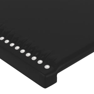 Kopfteil mit Ohren Schwarz 83x16x78/88 cm Kunstleder