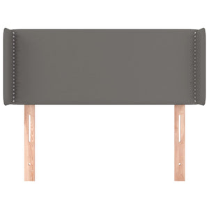 Kopfteil mit Ohren Grau 83x16x78/88 cm Kunstleder
