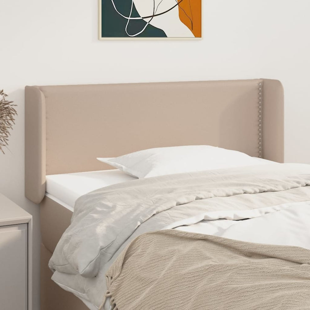 vidaXL Tête de lit à oreilles marron cappuccino 83x16x78/88 cm similicuir
