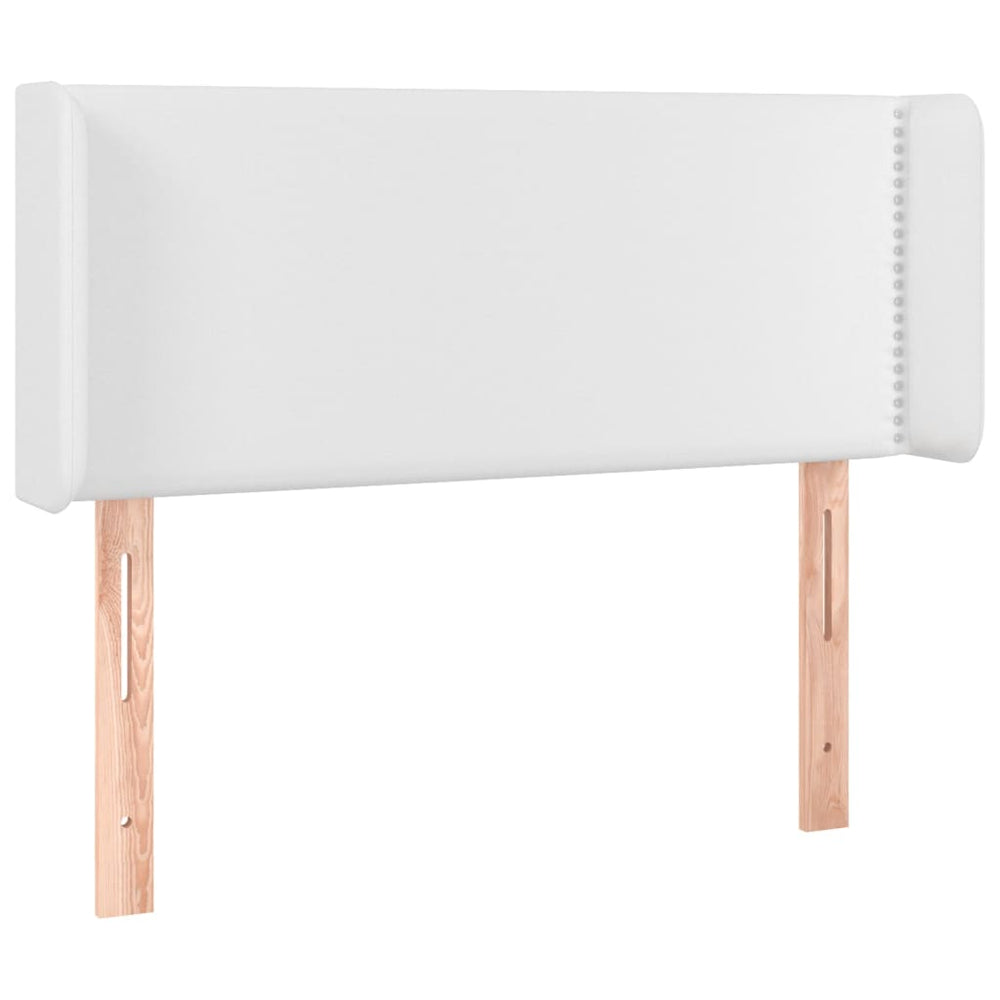 vidaXL Tête de lit avec oreilles Blanc 93x16x78/88 cm Similicuir