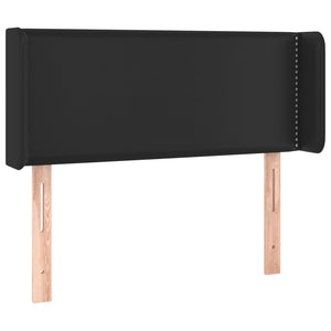 Kopfteil mit Ohren Schwarz 103x16x78/88 cm Kunstleder