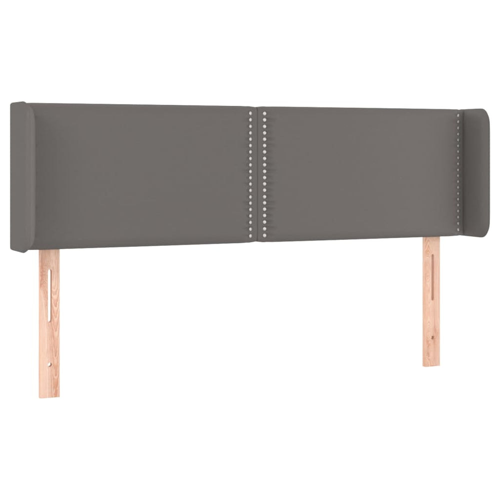 vidaXL Tête de lit à oreilles Gris 147x16x78/88 cm Similicuir