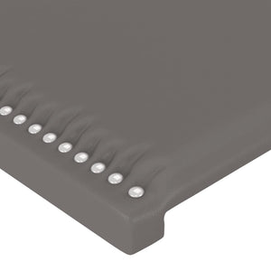 Kopfteil mit Ohren Grau 147x16x78/88 cm Kunstleder