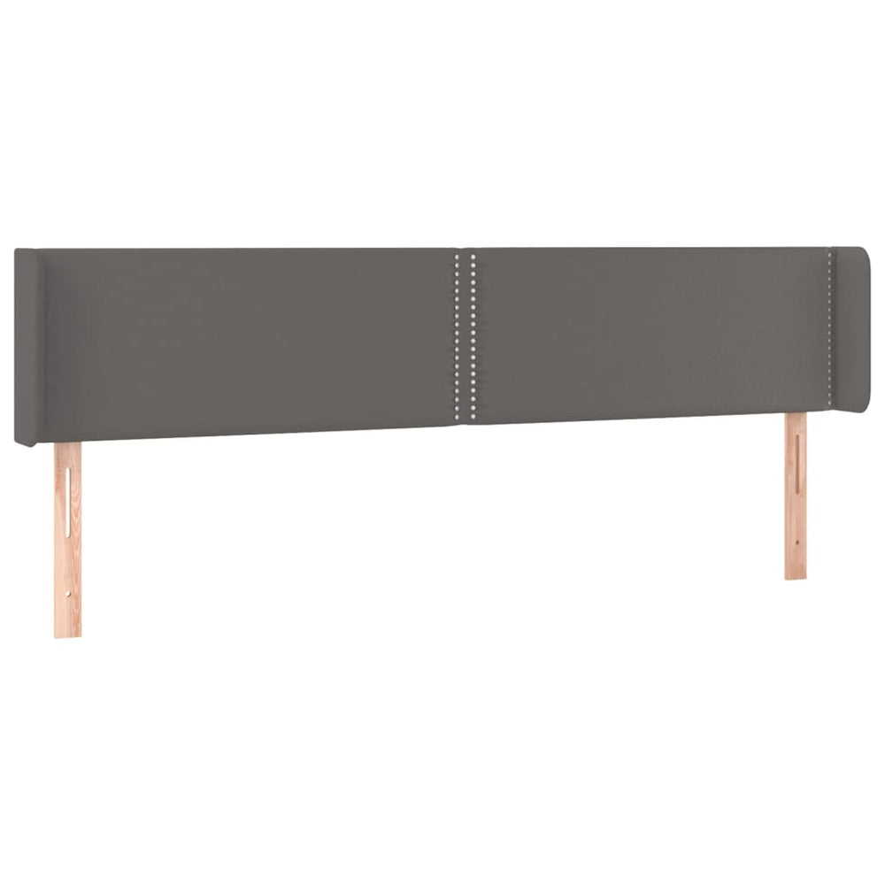 vidaXL Tête de lit à oreilles gris 183x16x78/88 cm similicuir