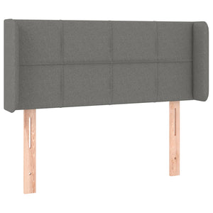 vidaXL Tête de lit à oreilles Gris foncé 83x16x78/88 cm Tissu