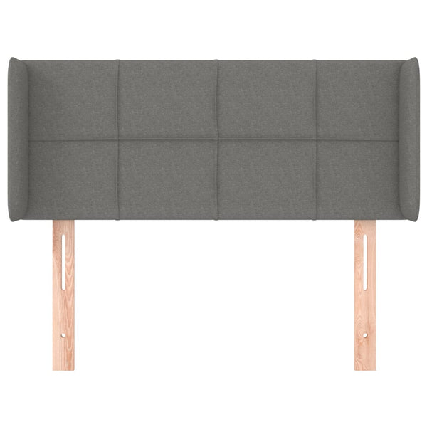vidaXL Tête de lit à oreilles Gris foncé 83x16x78/88 cm Tissu
