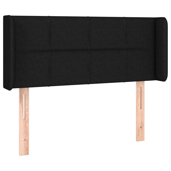 Kopfteil mit Ohren Schwarz 83x16x78/88 cm Stoff