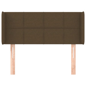 Kopfteil mit Ohren Dunkelbraun 83x16x78/88 cm Stoff
