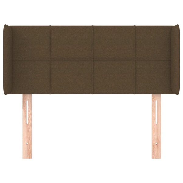 Kopfteil mit Ohren Dunkelbraun 83x16x78/88 cm Stoff