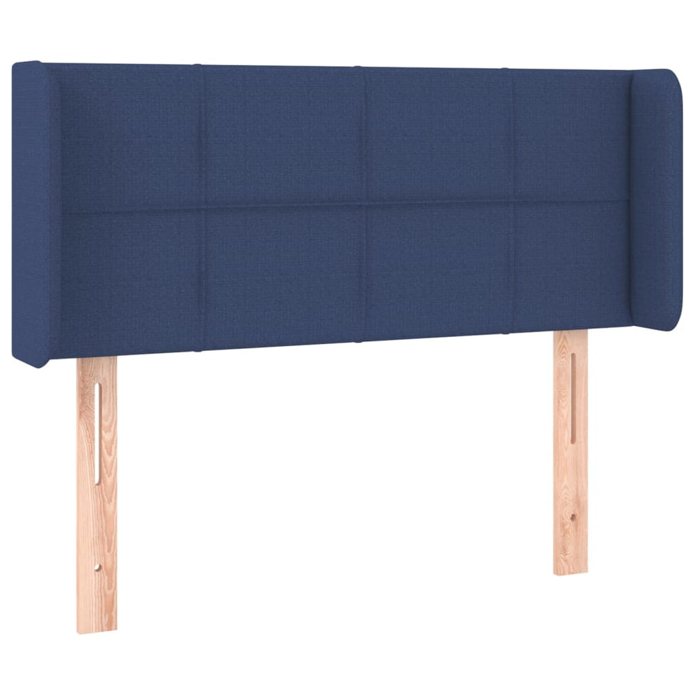 vidaXL Tête de lit à oreilles bleu 83x16x78/88 cm tissu