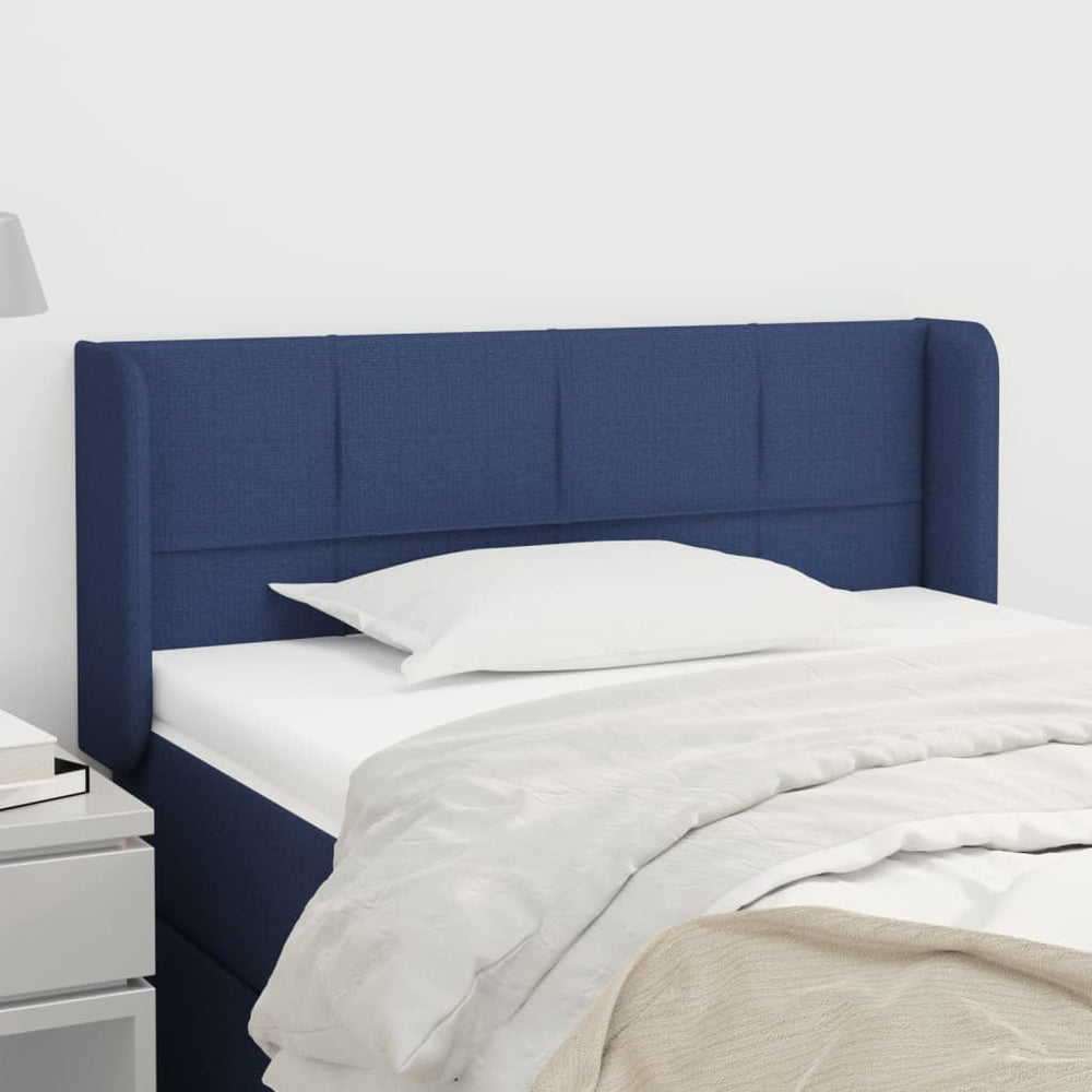 vidaXL Tête de lit à oreilles bleu 83x16x78/88 cm tissu
