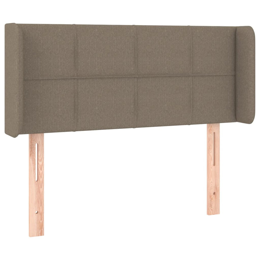 vidaXL Tête de lit à oreilles Taupe 93x16x78/88 cm Tissu
