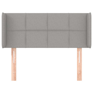 vidaXL Tête de lit à oreilles Gris clair 103x16x78/88 cm Tissu
