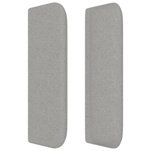 vidaXL Tête de lit à oreilles Gris clair 103x16x78/88 cm Tissu