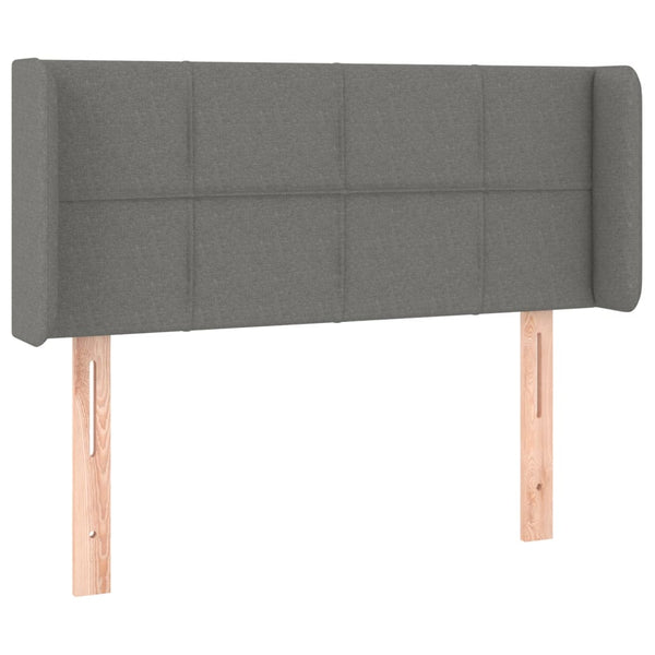 Kopfteil mit Ohren Dunkelgrau 103x16x78/88 cm Stoff