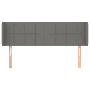 Kopfteil mit Ohren Dunkelgrau 147x16x78/88 cm Stoff