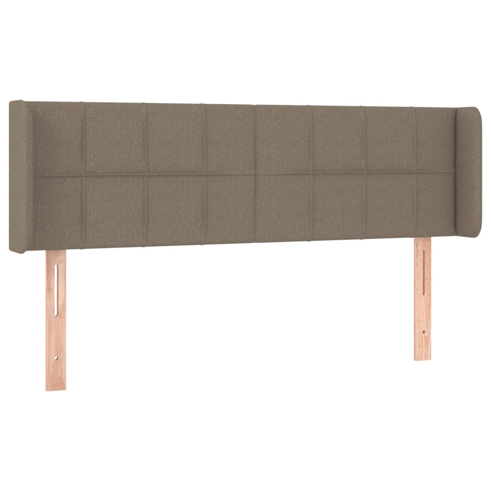 vidaXL Tête de lit à oreilles taupe 147x16x78/88 cm tissu